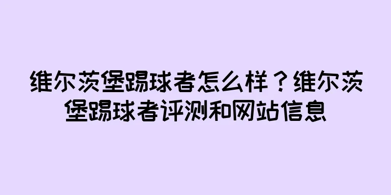 维尔茨堡踢球者怎么样？维尔茨堡踢球者评测和网站信息
