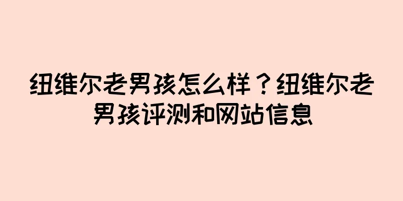 纽维尔老男孩怎么样？纽维尔老男孩评测和网站信息