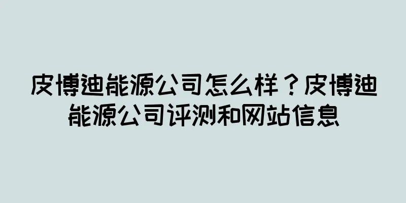 皮博迪能源公司怎么样？皮博迪能源公司评测和网站信息